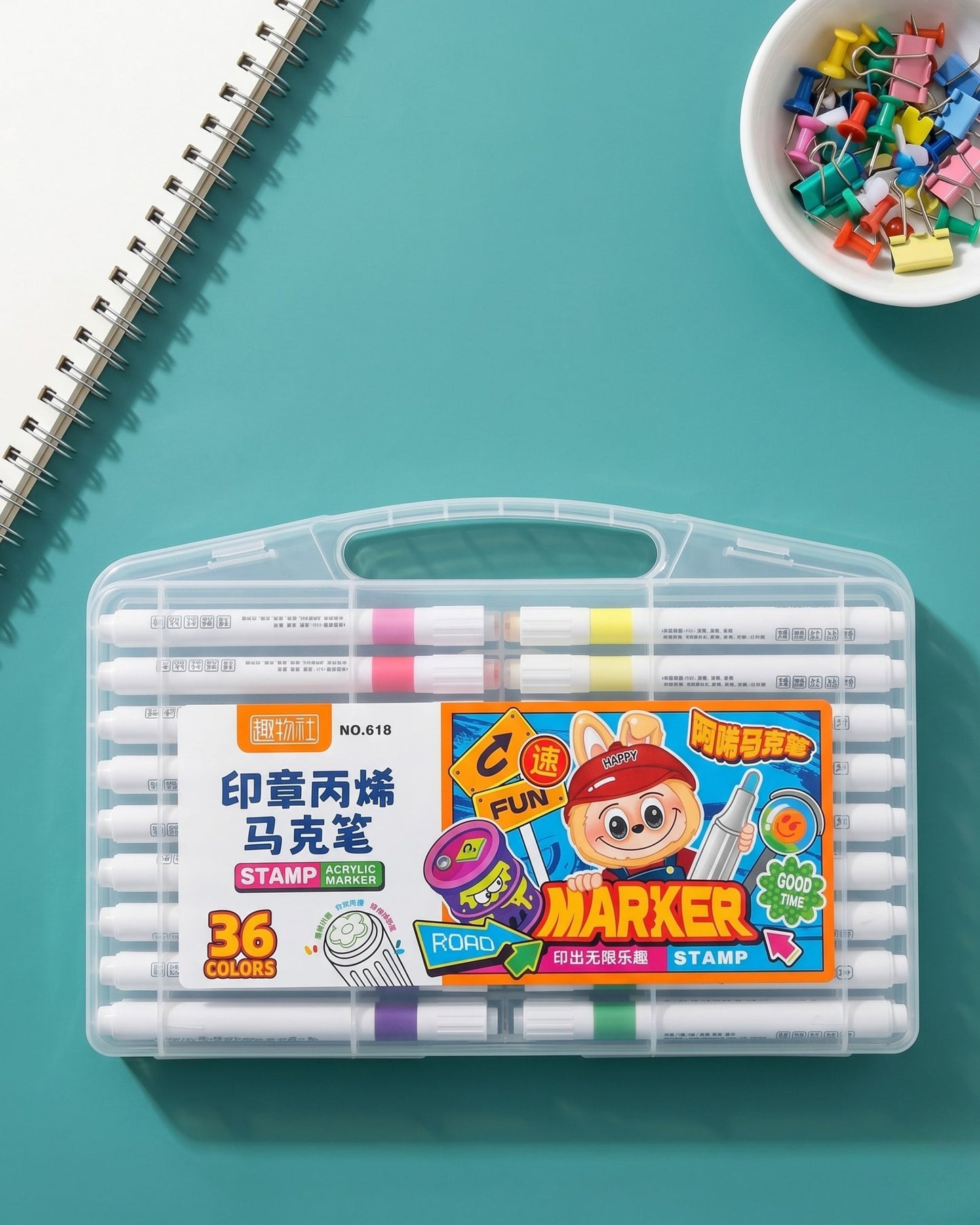 طقم أقلام تلوين أكريليك لابوبو (36 لون)