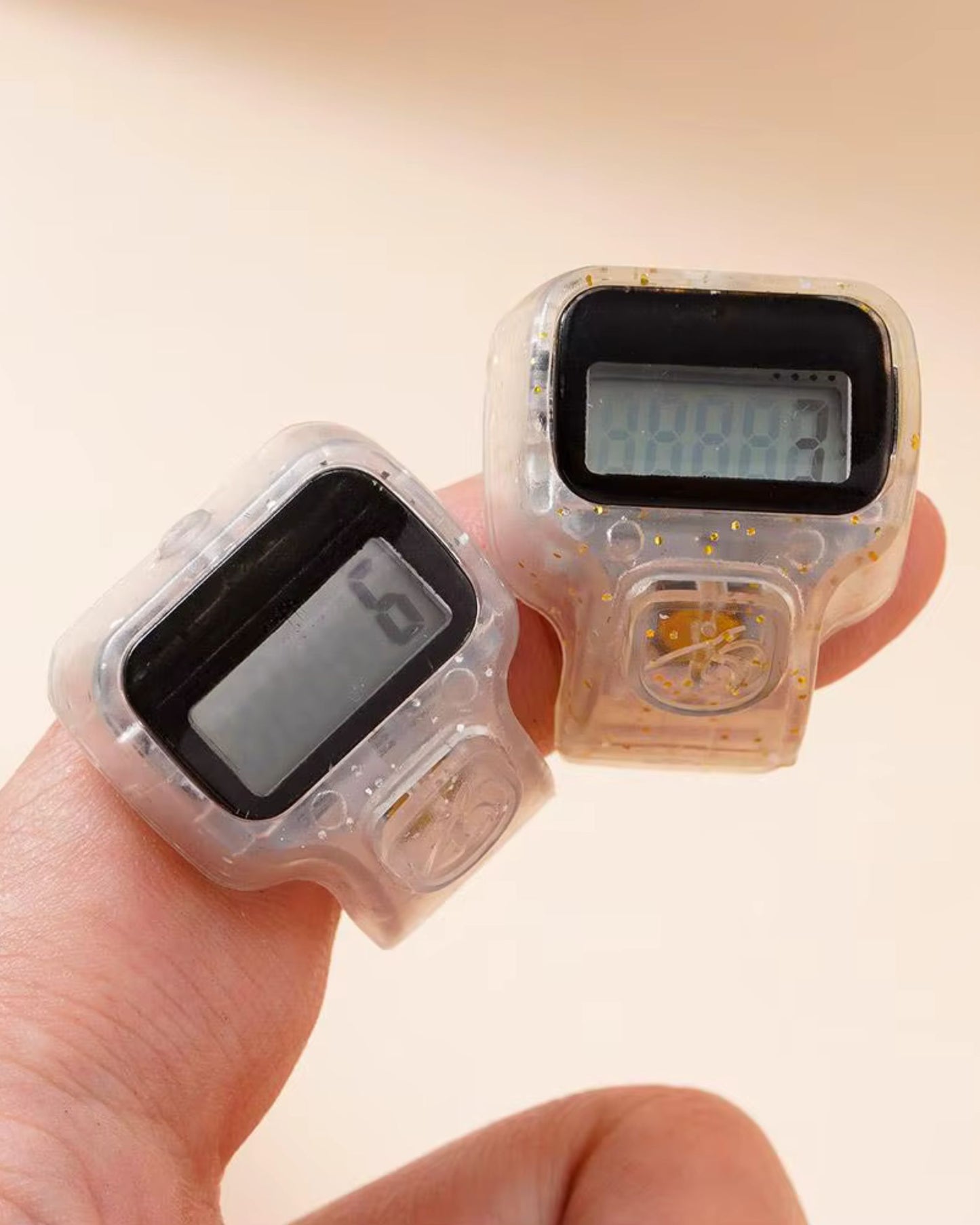 خاتم تسبيح شفاف مضيء