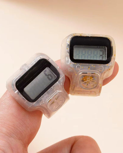 خاتم تسبيح شفاف مضيء