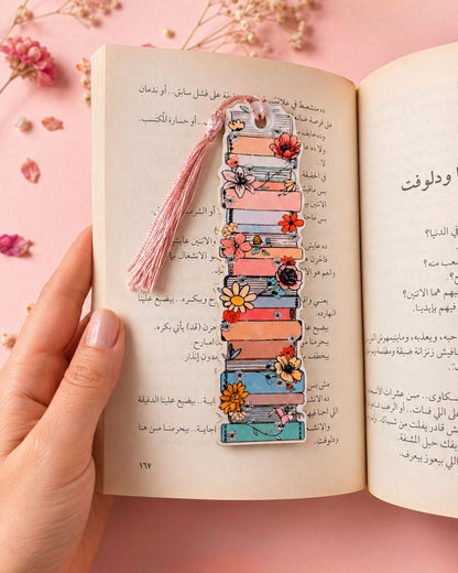 بوك مارك خشبي مجسم - كتب