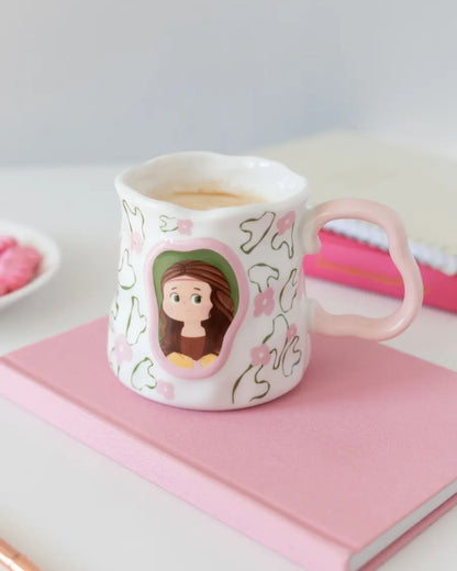 مج سيراميك برواز بنت بارز - بينك