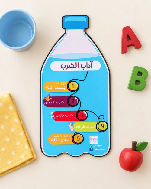 لوحة آداب الشرب (ممغنطة)