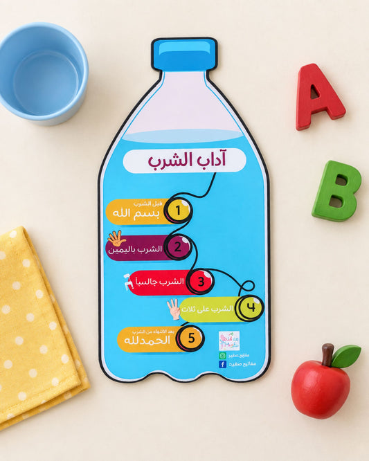 لوحة آداب الشرب (ممغنطة)