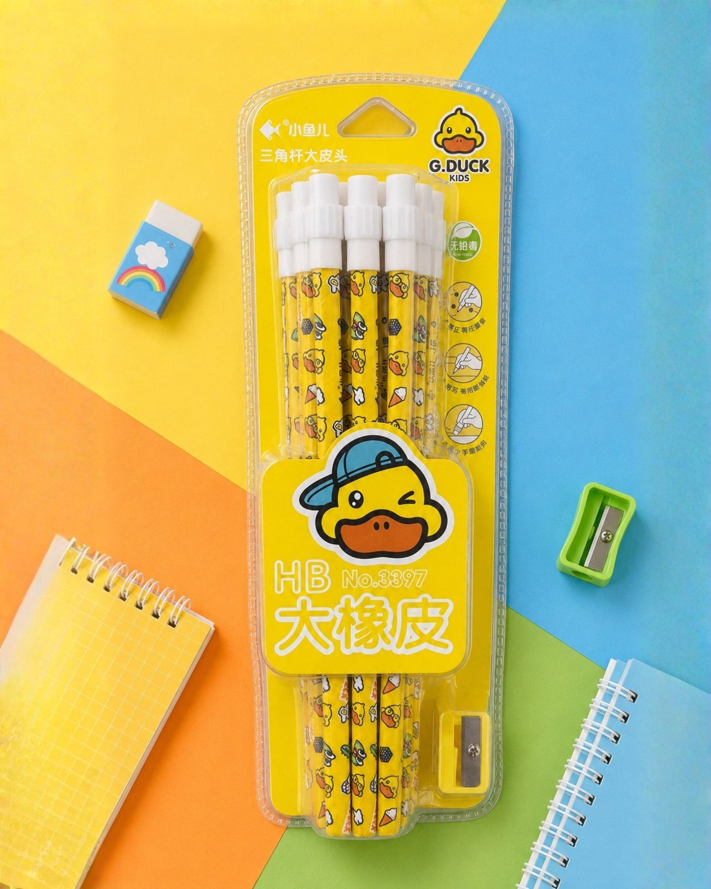 طقم أقلام رصاص Duck (12 قلم + براية)