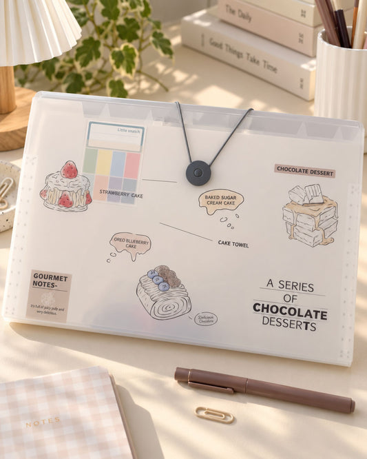شنطة أوراق Gourmet Notes بأستك – 6 جيوب