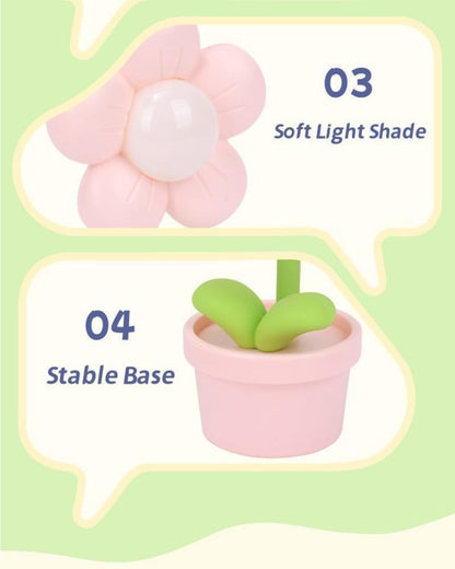 أباجورة ليد صغيرة شكل وردة