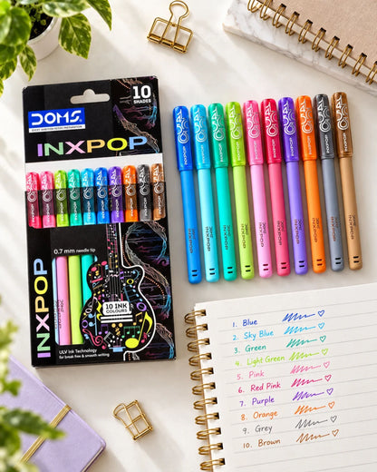 طقم أقلام جاف DOMS INXPOP (10 ألوان)