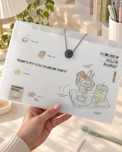 شنطة أوراق Gourmet Notes بأستك – 6 جيوب