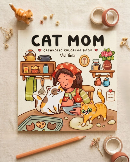 Cat Mom كتاب تلوين