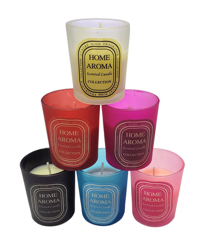 شمعة عطرية - كوب زجاجي ألوان