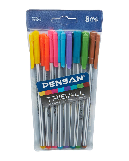 طقم أقلام حبر جاف بينسان - 8 قطع