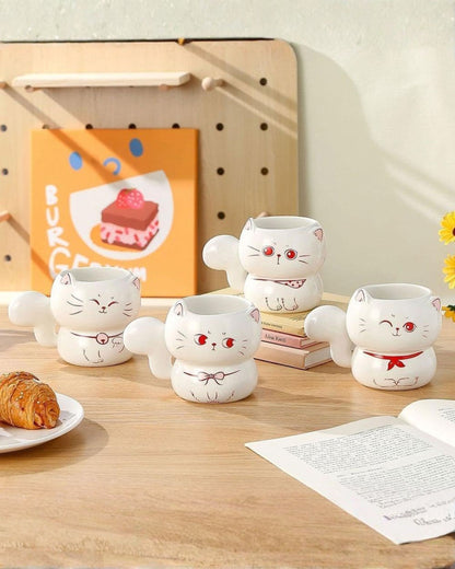 مج سيراميك شكل قطة