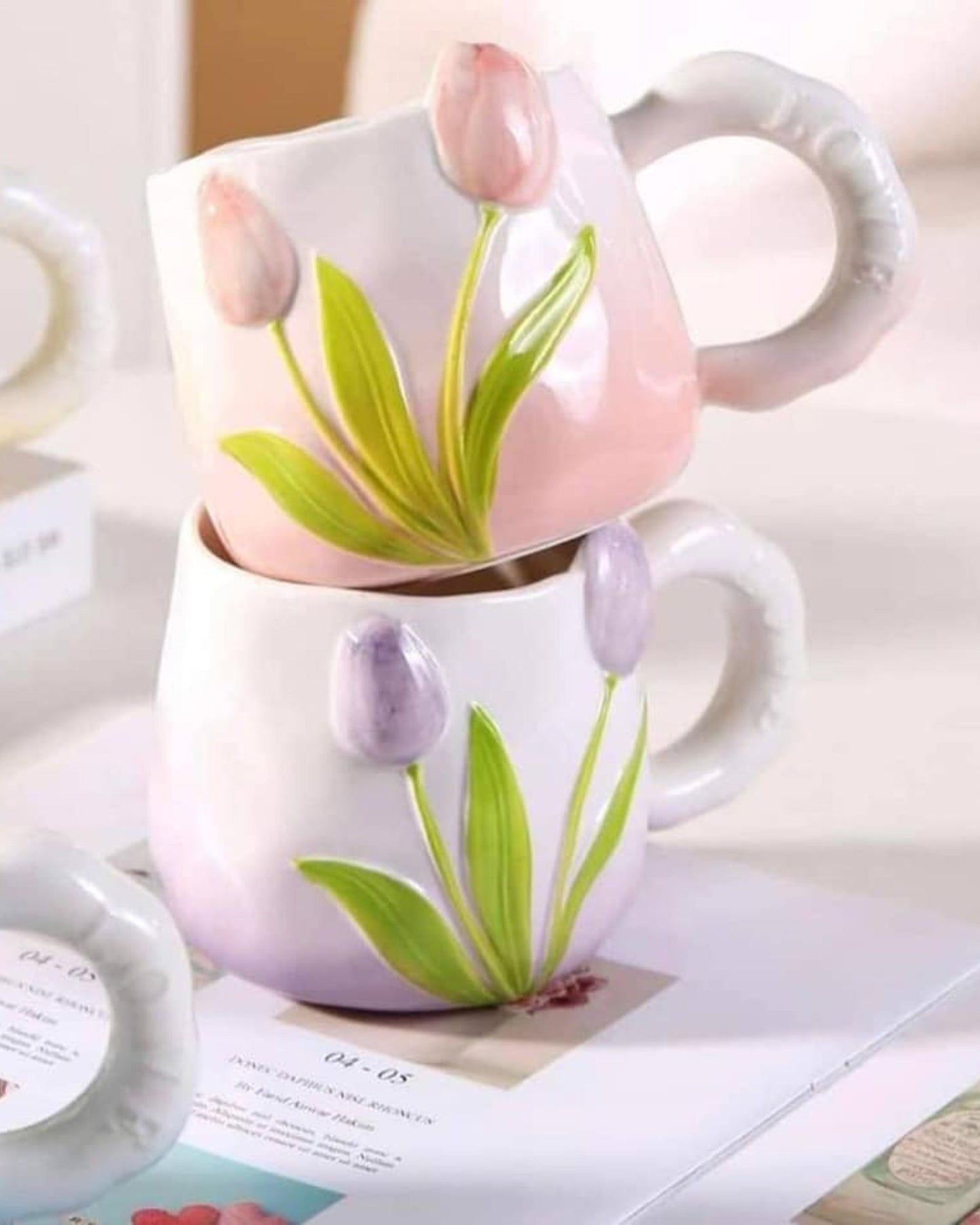 مج سيراميك زهرة التوليب