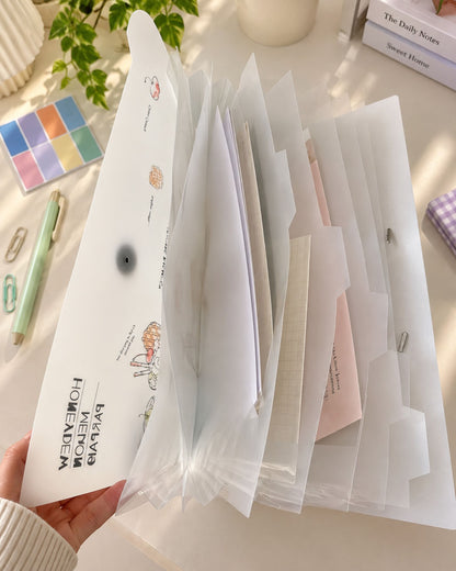 شنطة أوراق Gourmet Notes بأستك – 6 جيوب