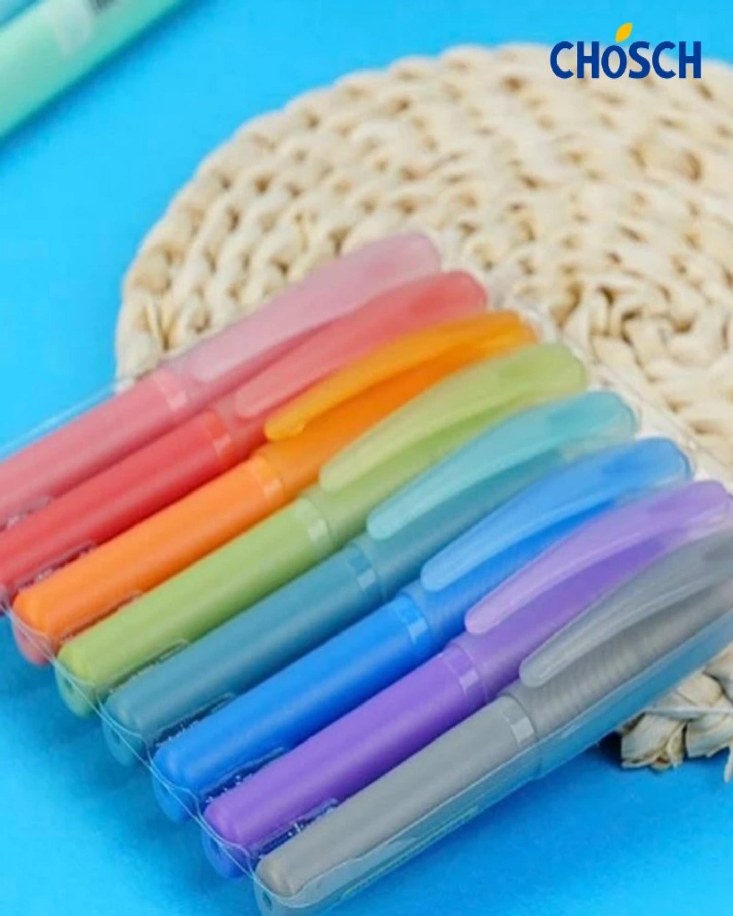 طقم أقلام حبر جيل CHOSCH (8 لون)