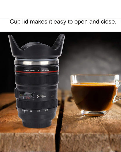 مج حراري شكل عدسة كاميرا