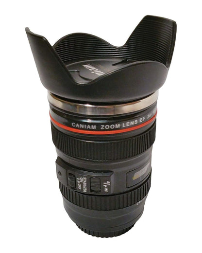 مج حراري شكل عدسة كاميرا