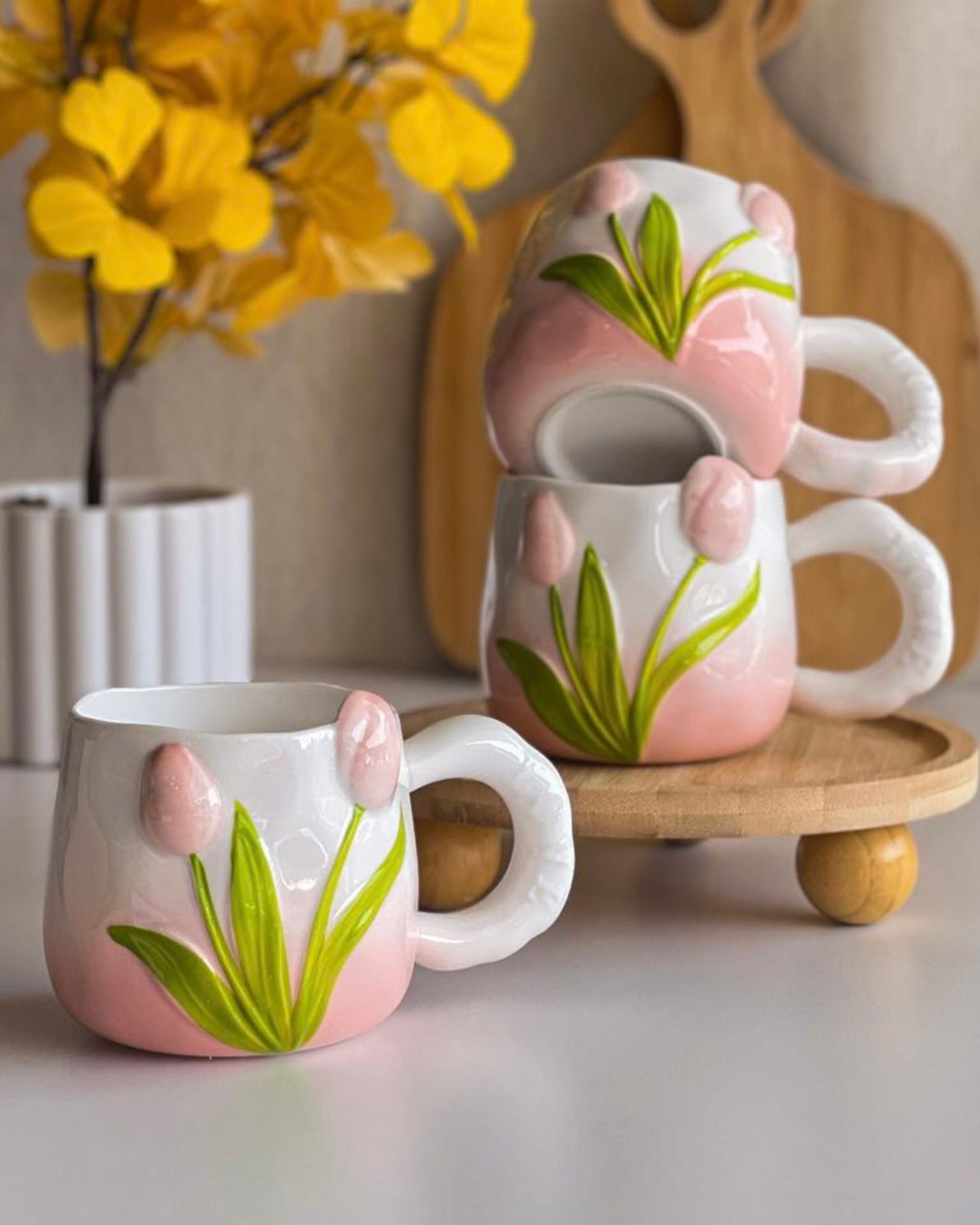 مج سيراميك زهرة التوليب