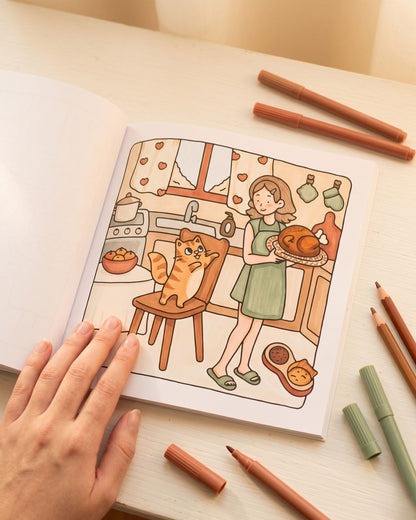 Cat Mom كتاب تلوين