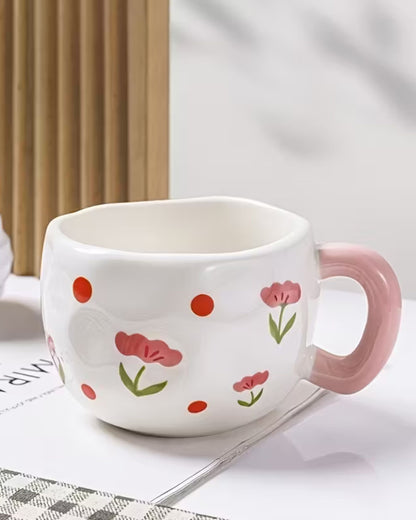 مج سيراميك زهور