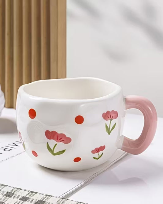 مج سيراميك زهور