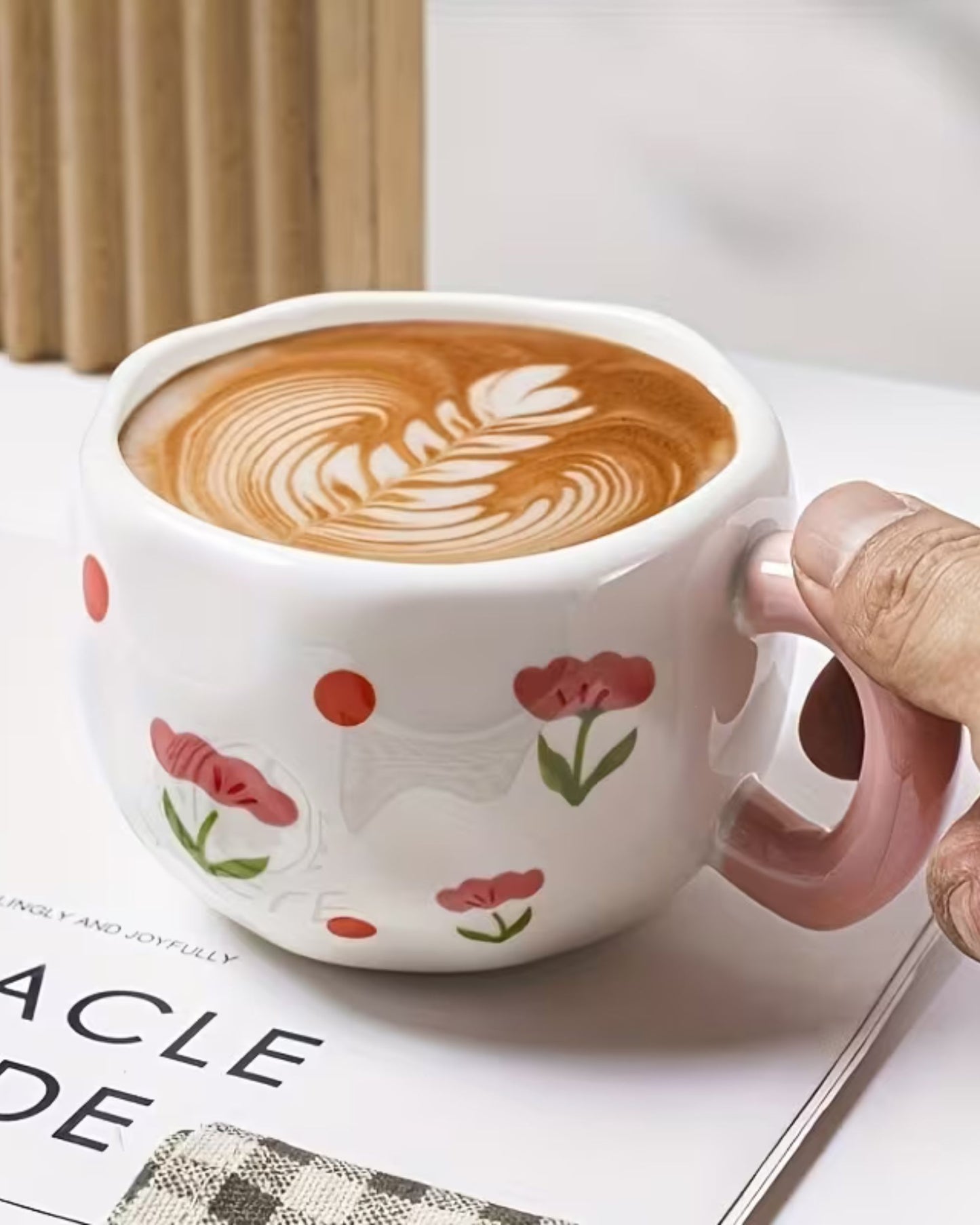 مج سيراميك زهور