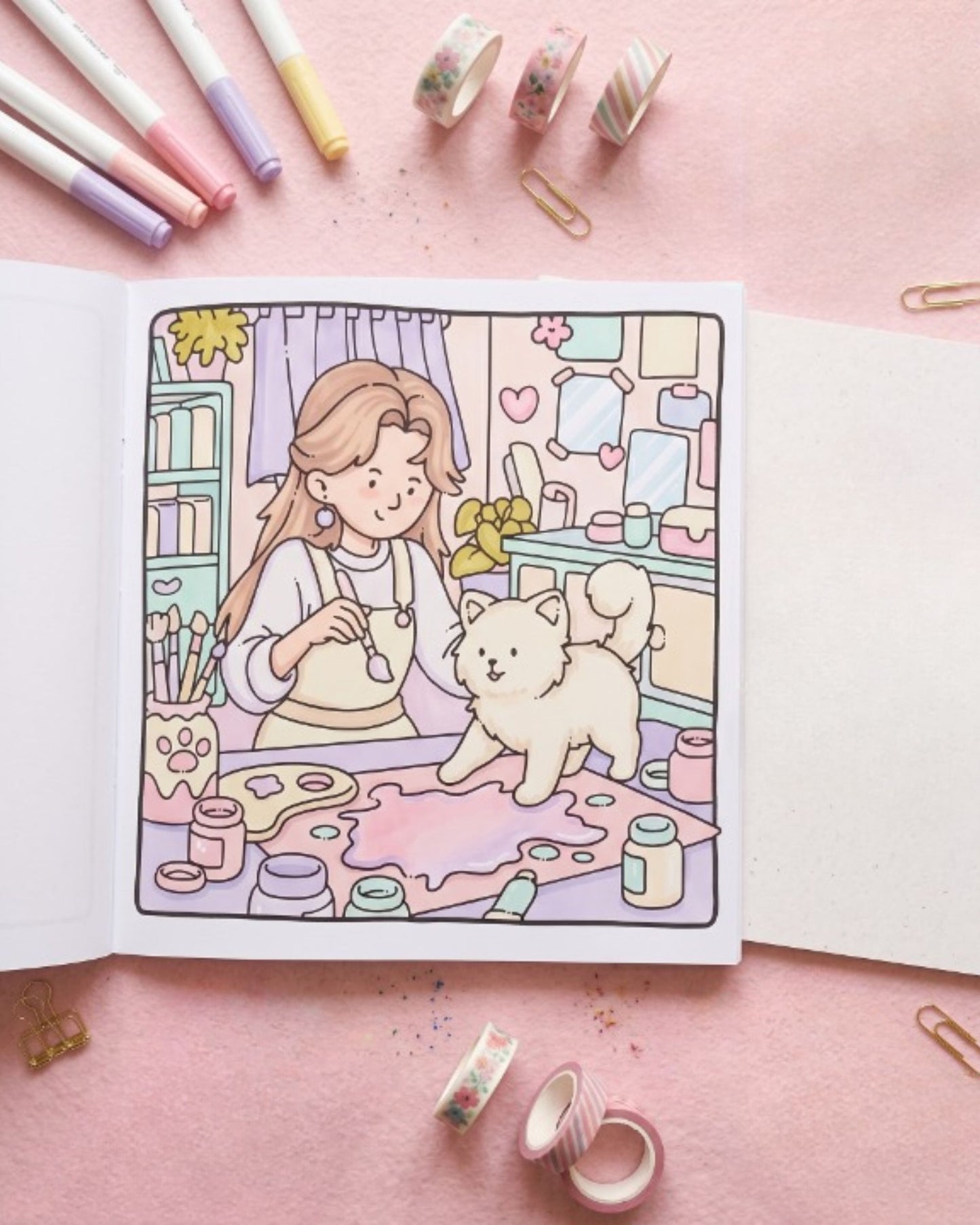 كتاب تلوين Cat & Chill