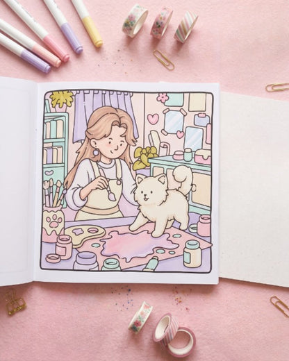 كتاب تلوين Cat & Chill