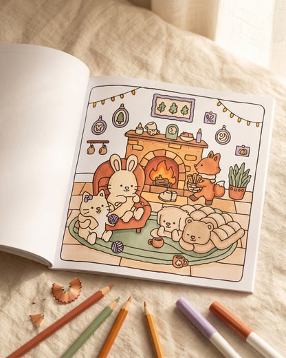 كتاب تلوين Fuzzy Hygge