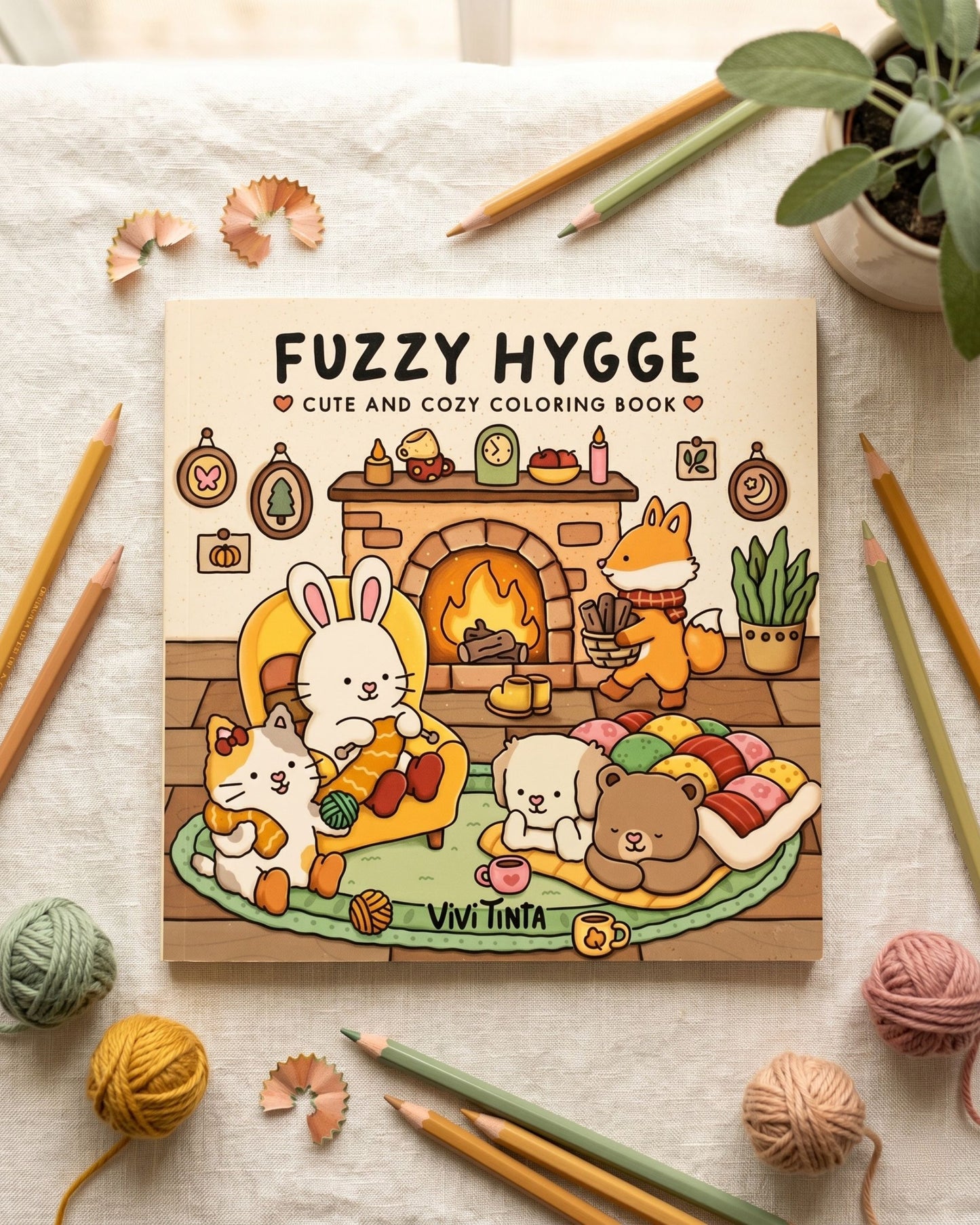 كتاب تلوين Fuzzy Hygge