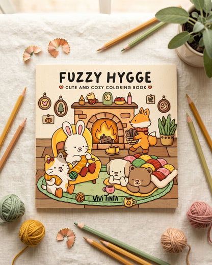 كتاب تلوين Fuzzy Hygge