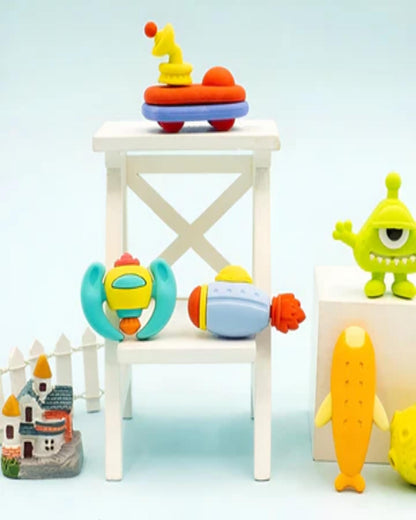 مجموعة محايات مجسمة ٦ قطع - أشكال فضاء