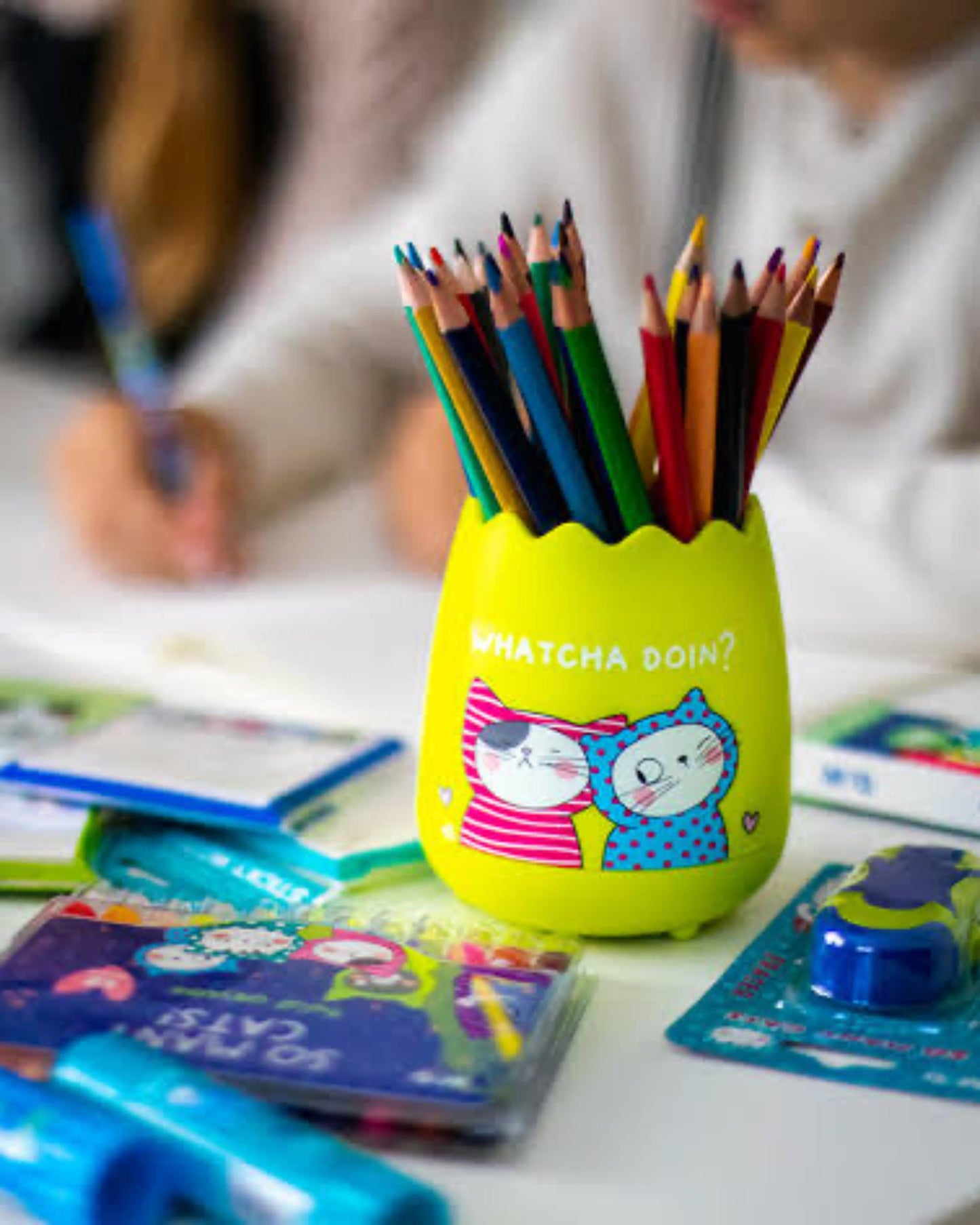 كوب أقلام للمكتب So many Cats - أخضر