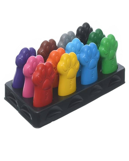 علبة ألوان شمع 12 لون M&G - شكل قطة