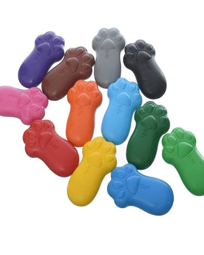 علبة ألوان شمع 12 لون M&G - شكل قطة