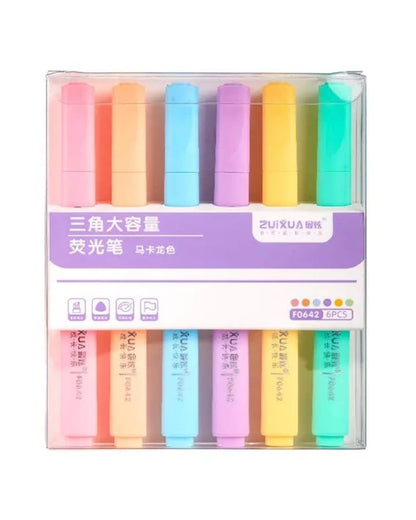 طقم أقلام هايلايتر 6 ألوان باستل