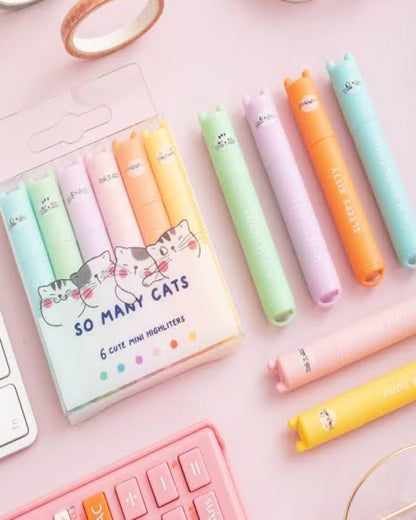 طقم هايلايتر ميني باستيل 6 ألوان M&G