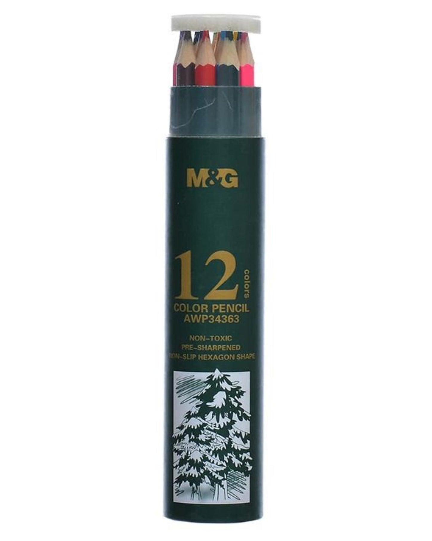 علبة ألوان خشب 12 لون M&G