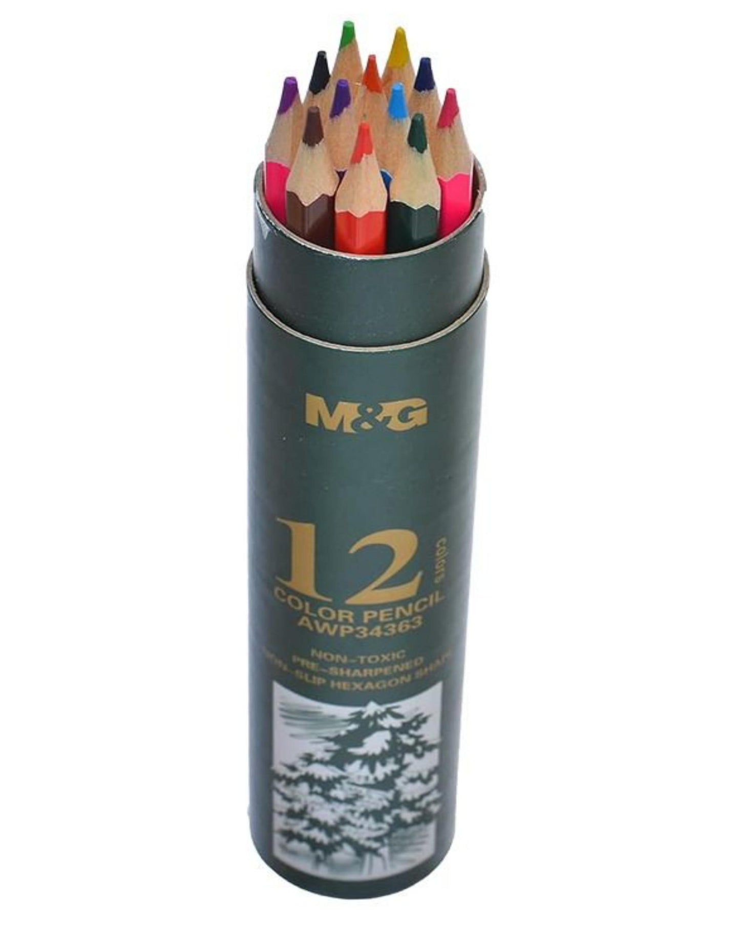 علبة ألوان خشب 12 لون M&G