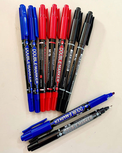 قلم ماركر مزدوج M&G - أحمر