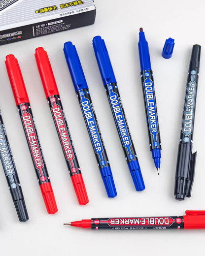 قلم ماركر مزدوج M&G - أسود