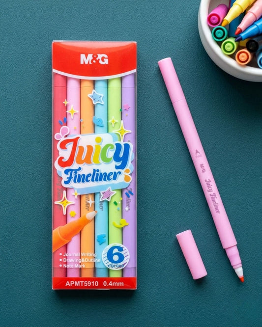 طقم 6 أقلام فاين لاينر Juicy - M&G