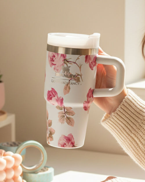 مج حراري ستانلي - فلوري أبيض