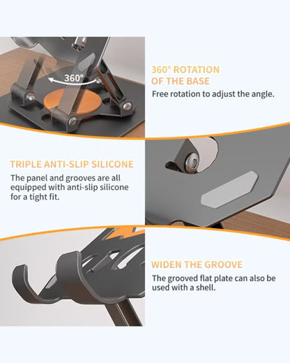 ستاند تابلت للمكتب معدني - دوران 360 درجة