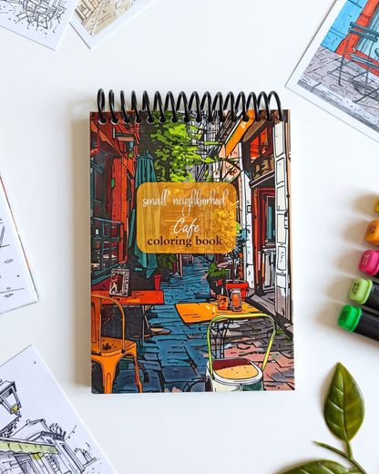دفتر تلوين cafe shops - A6