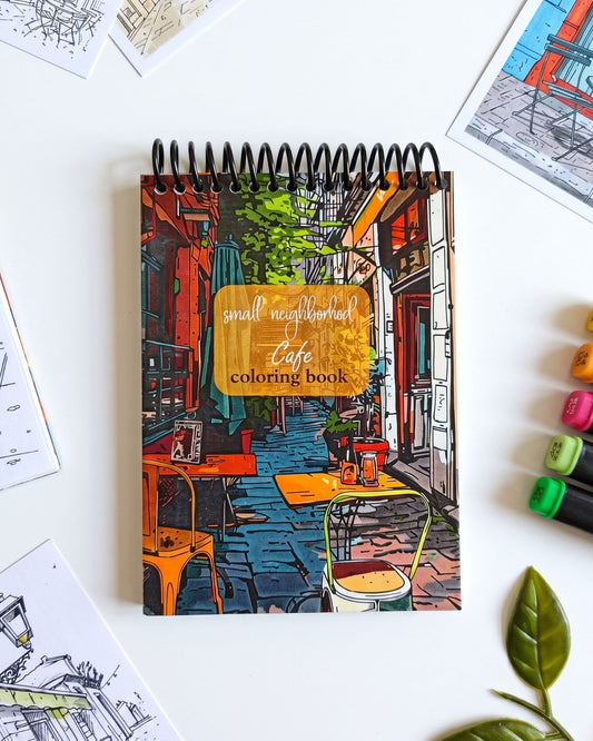 دفتر تلوين cafe shops - A6
