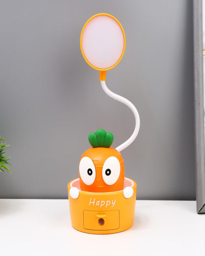 أباجورة ليد شحن شكل جزرة - أحمر