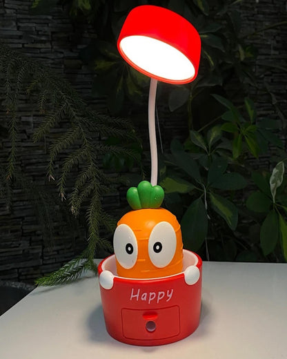 أباجورة ليد شحن شكل جزرة - أحمر