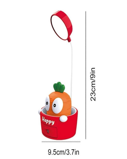 أباجورة ليد شحن شكل جزرة - أحمر