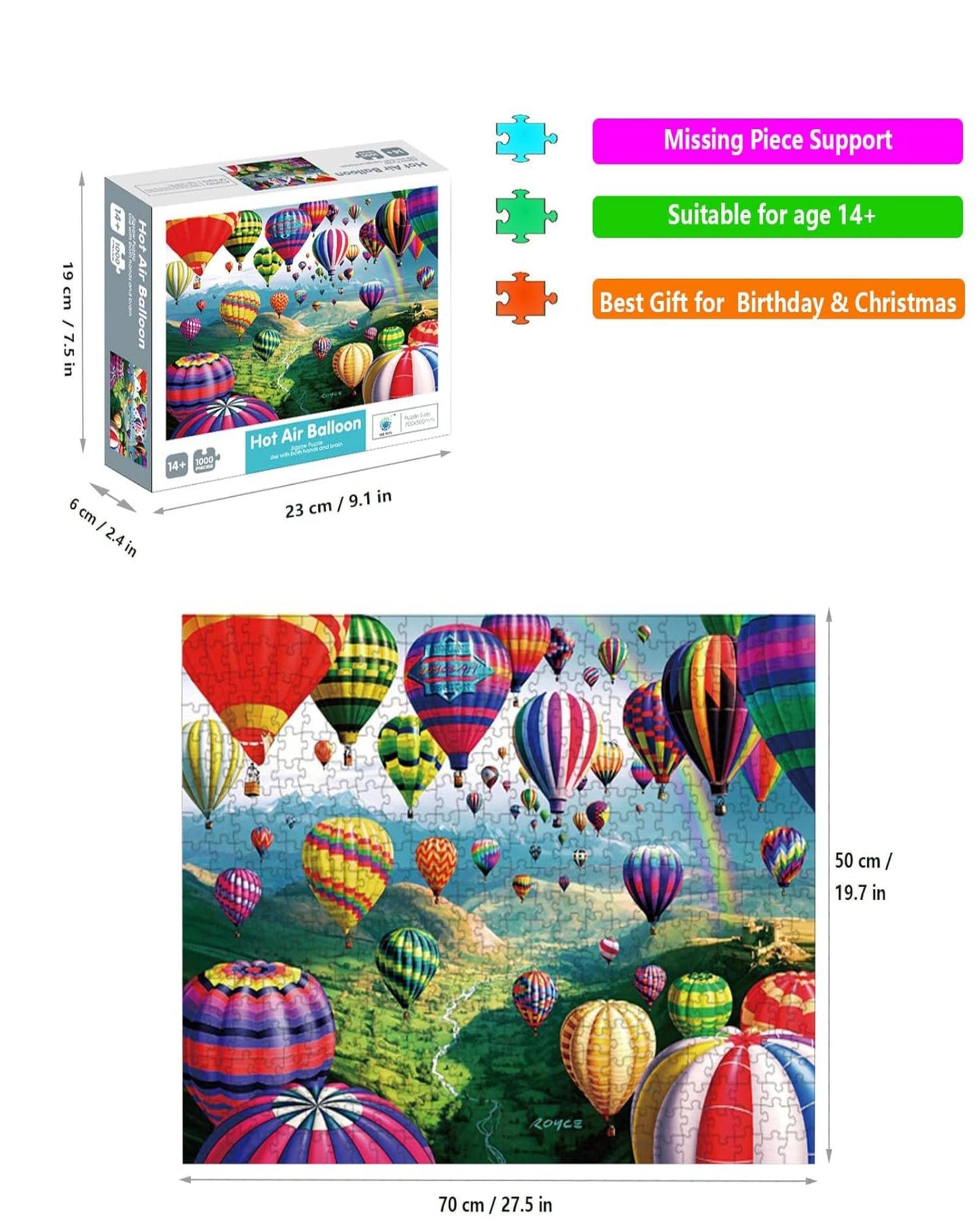 بازل شكل باراشوت 1000 قطعة